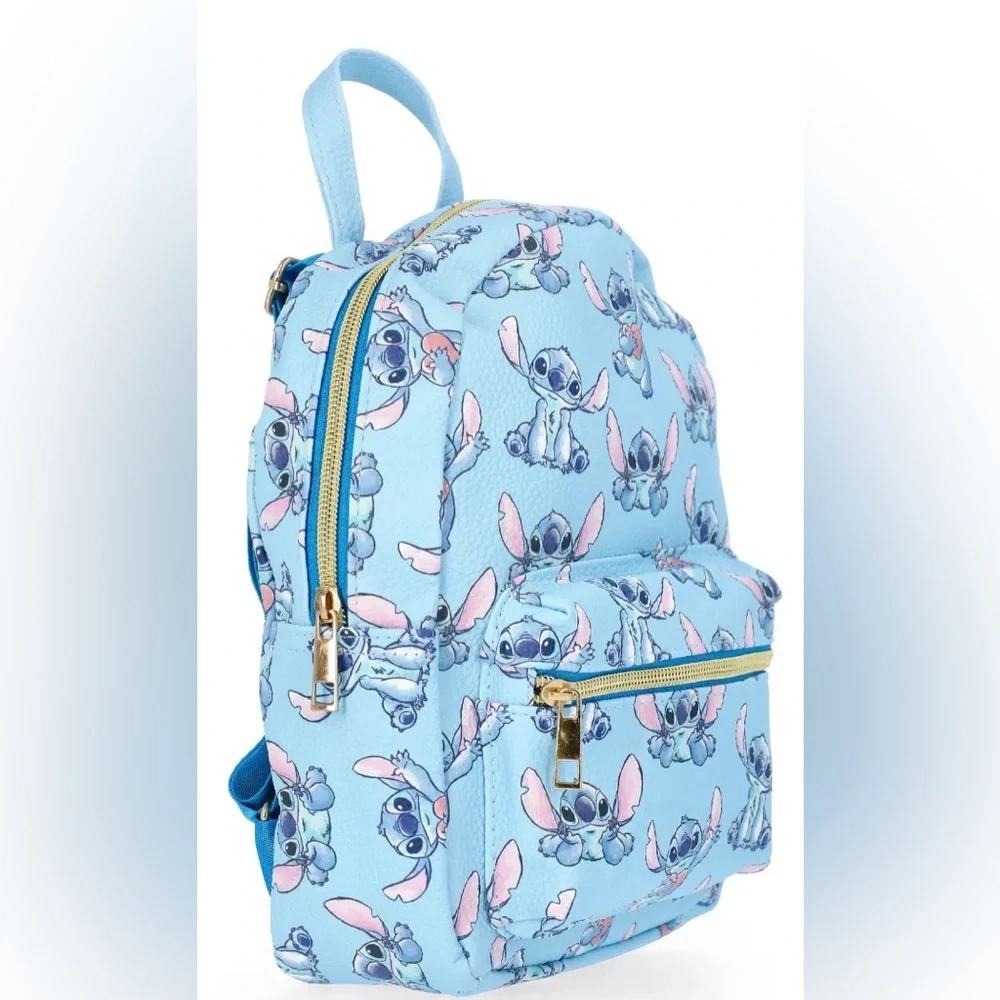 Disney Stitch Girls Faux Leather Mini Backpack - Picture 2 of 5